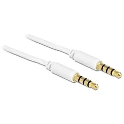 DELOCK Klinkekabel 3,5mm -> 3,5mm St/St 1.00m 4Pin weiß