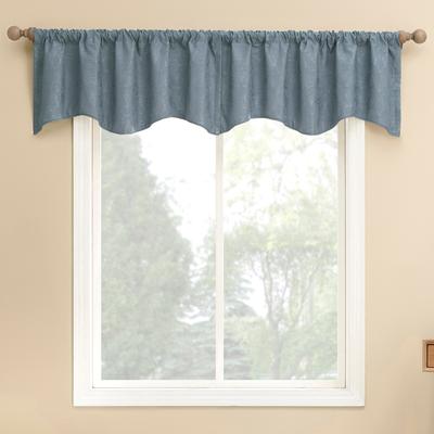 Sun Zero Bronte Floral Jacquard Total Blackout Rod Pocket 1-Piece Curtain Valance