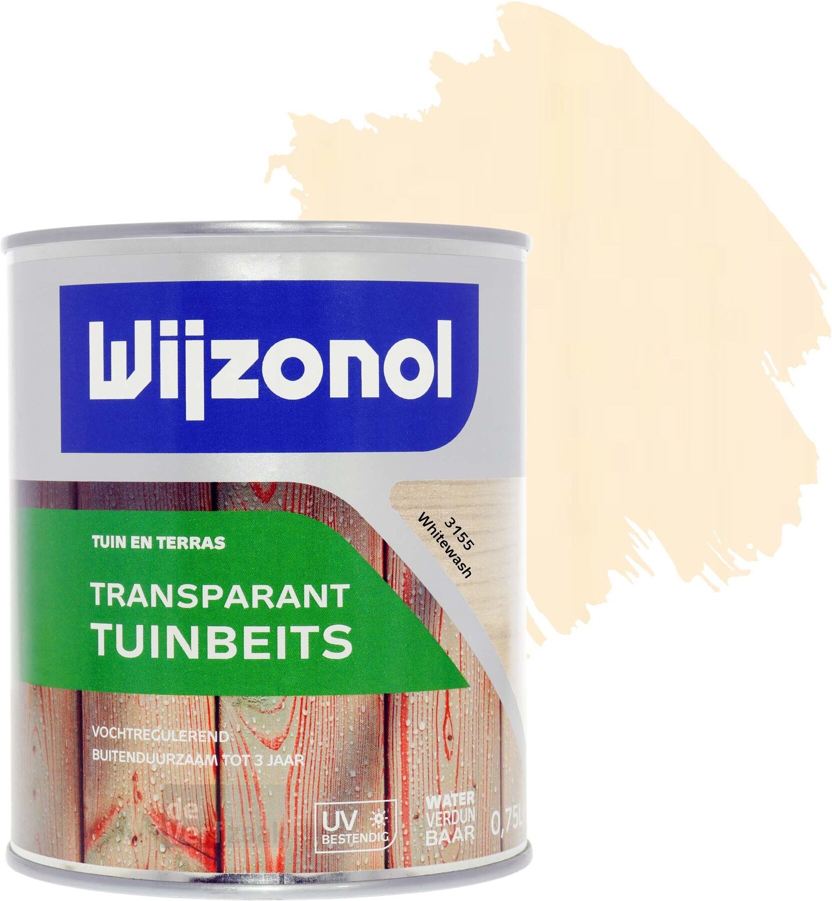 Wijzonol Transparant Tuinbeits - Whitewash