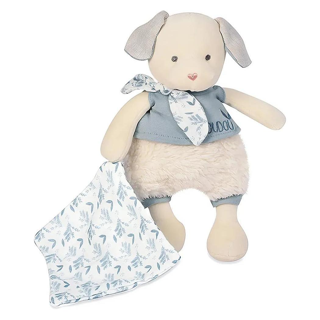 Doudou et Compagnie Bio Hund mit Schmusetuch,blau 22cm (7 x 24 cm) (DC3964)