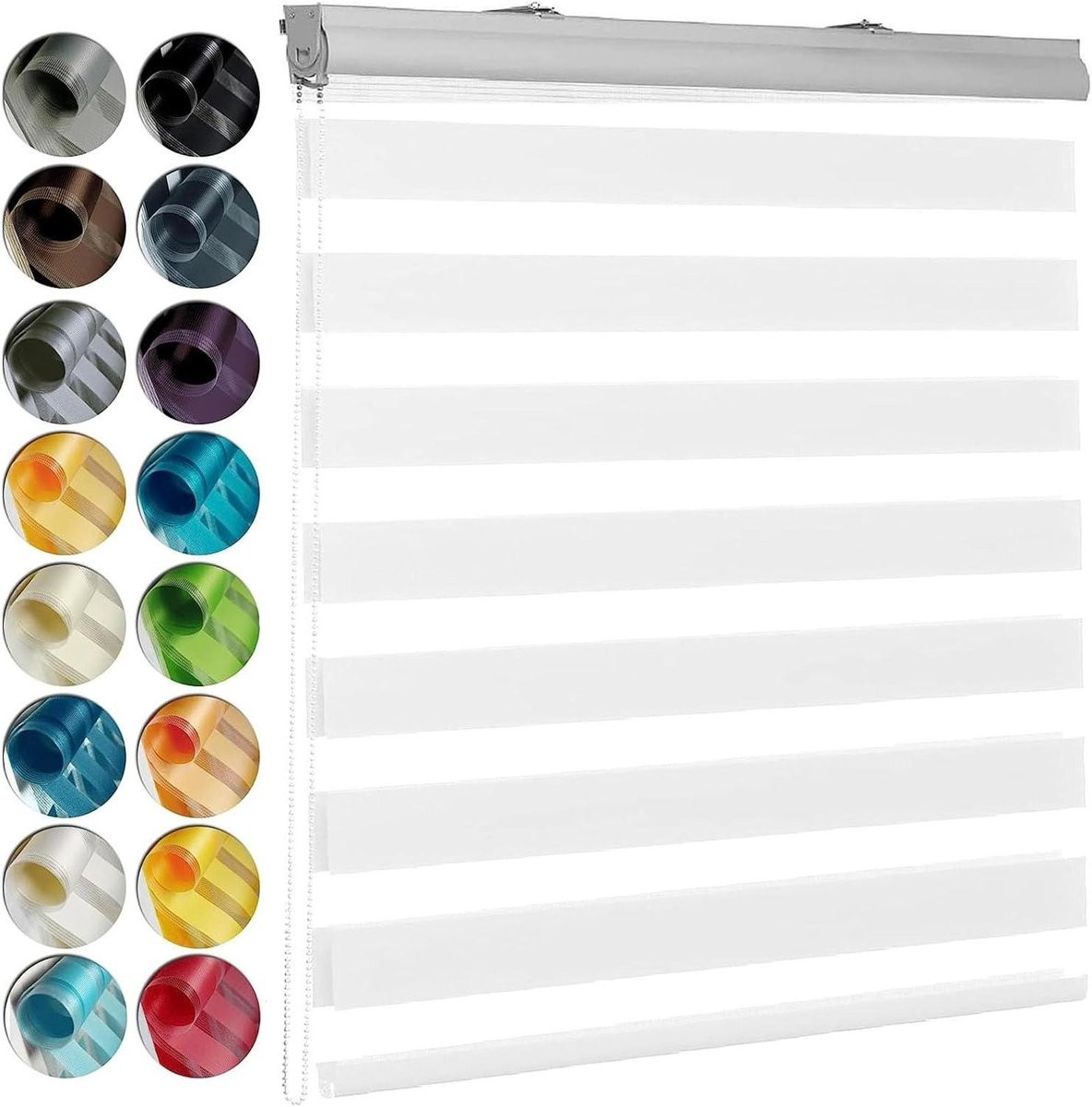 Wit Lichtdoorlatende Jaloezieën Semi-transparant - 40 x 250 cm