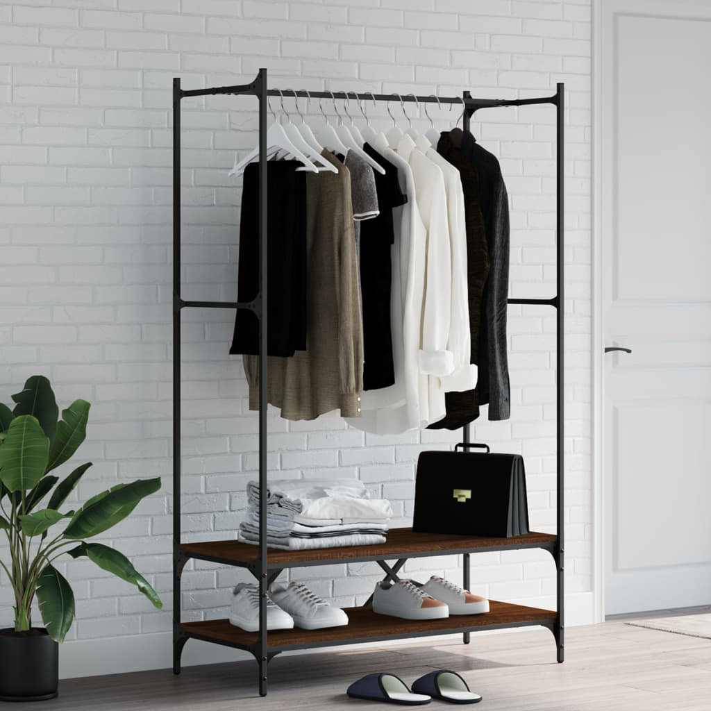 Borough Wharf Caledon 100 cm Clothes Rack Brown Oak