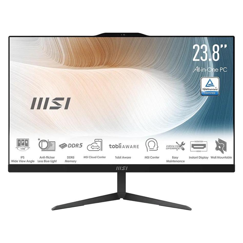 MSI Modern/AM242 1M-2298EU/23,8"/FHD/3-100U/8 GB/512 GB/Intel-Prozessor/W11H/Schwarz/3R (512 GB, 8 GB) (Modern AM242 1M-2298EU)