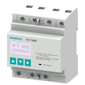 Siemens Stromzähler 7KT1666, digital, MID, Drehstromzähler, 3-phasig, für Hutschiene