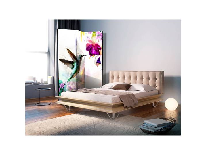 Paravent Hummingbirds and Flowers Polaire Multicolore 135 x 172 x 3cm 3 éléments