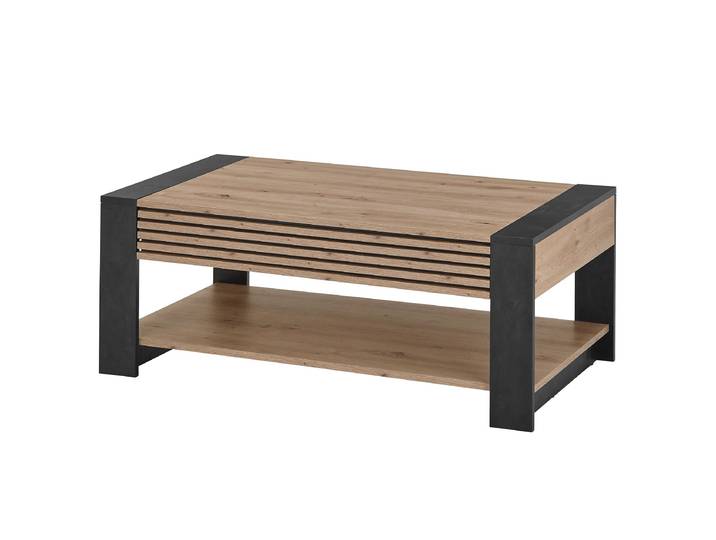 Table basse Krukah type A 108 x 42 x 60cm Marron