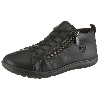 Sneaker RIEKER, Damen, Gr. 37, grün (dunkelgrün), Lederimitat, Schuhe Sneaker, Freizeitschuh, Halbschuh, Schnürschuh in bequemer Form