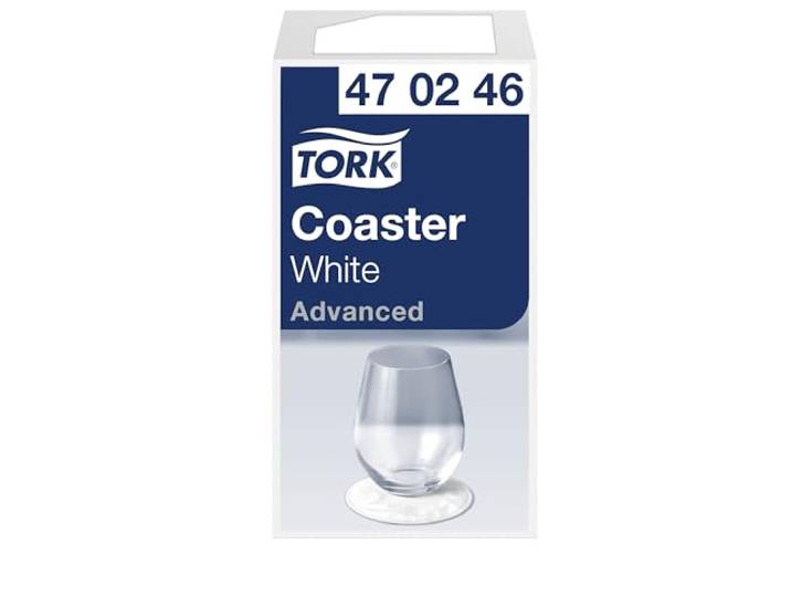 Tork 470246 Untersetzer für Gläser und Tassen, 12 x 250 (3.000 Stück) Advanced-Qualität / extra dickes Papier / idealer Schutz vor Feuchtigkeit / Ø 9cm / weiß