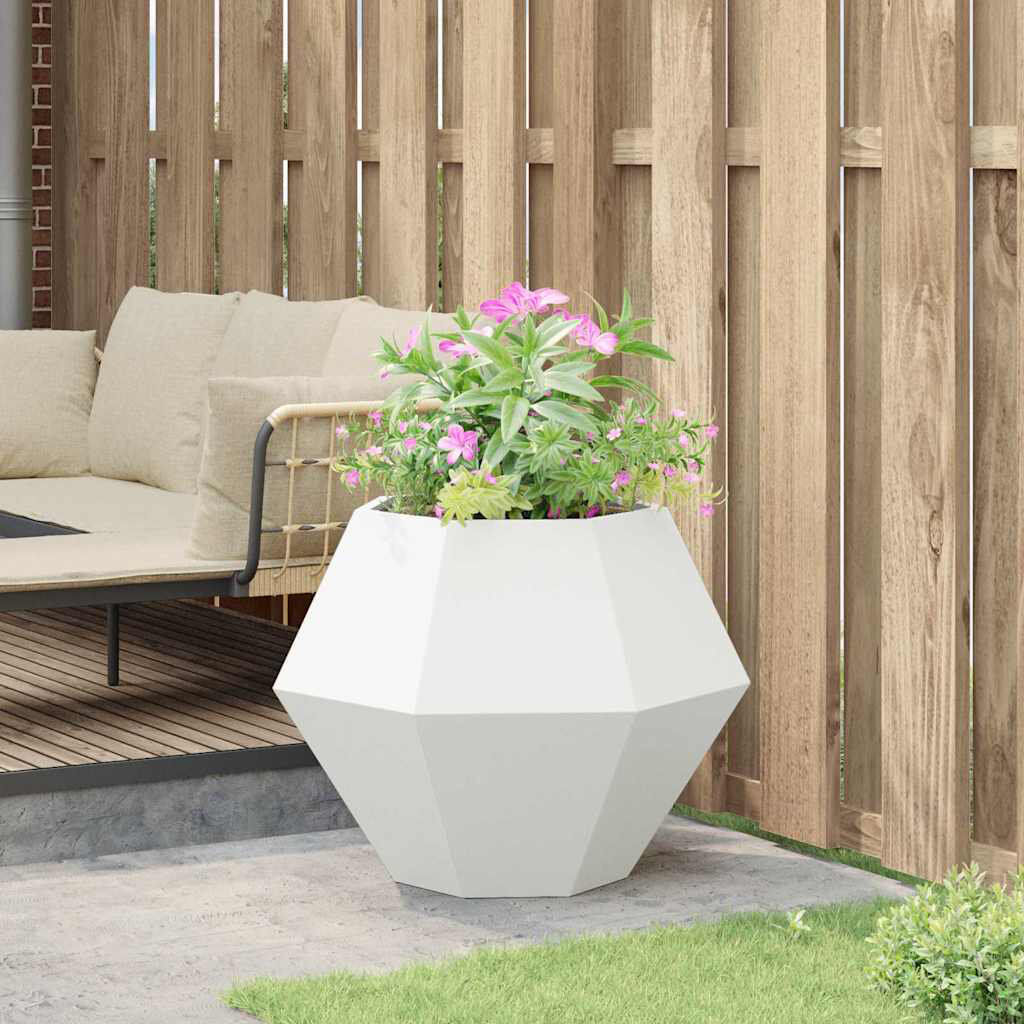 Metro Planter Steel White 60cm H x 75cm W x 75cm D