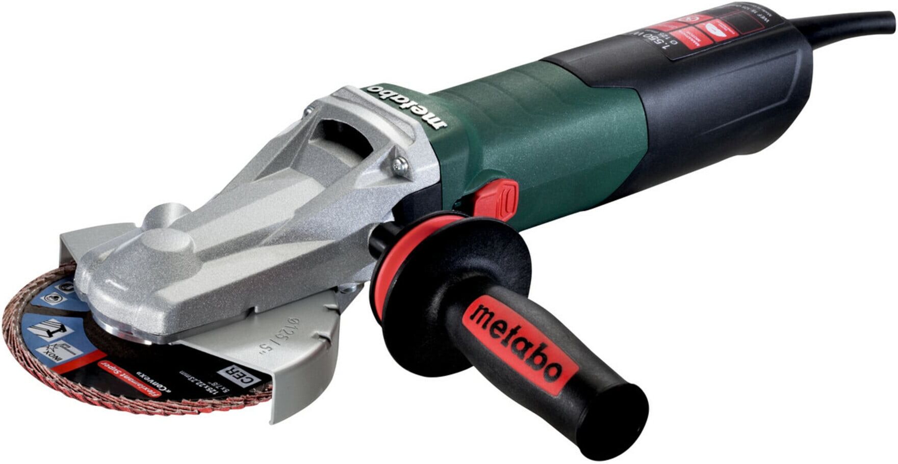 Metabo WEF 15-125 Quick Flachkopf-Winkelschleifer, 613082000)