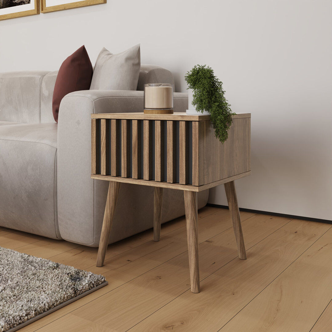 George Oliver Tonsina End Table Brown 51.9cm H X 54cm W X 46.5cm D