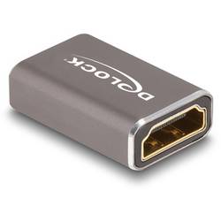 Delock 60078 HDMI Adapter [1x HDMI-Buchse - 1x HDMI-Buchse] Grau vergoldete Steckkontakte