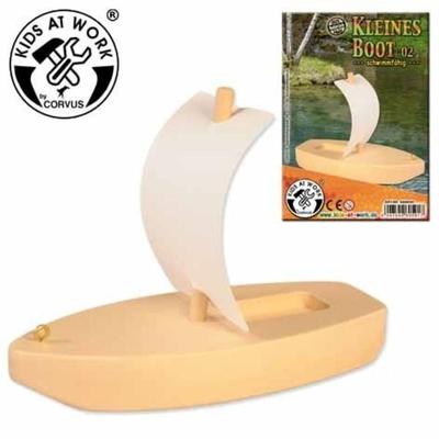 Corvus A600591 - Kids-at-Work, Kleines Boot 02, Holz, schwimmfähig
