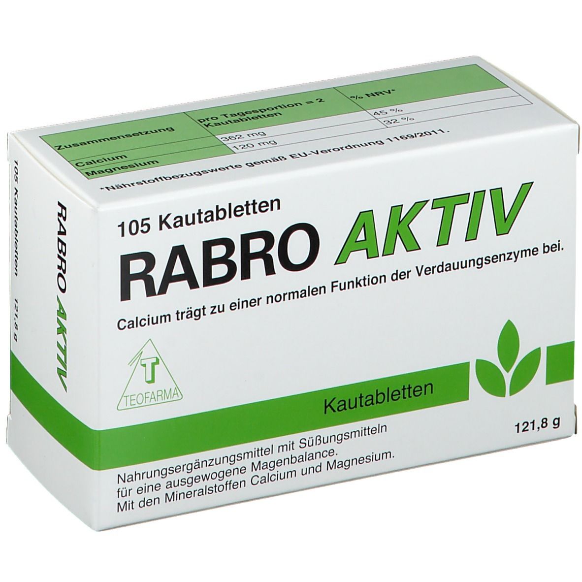 Rabro Aktiv Kautabletten 105 St