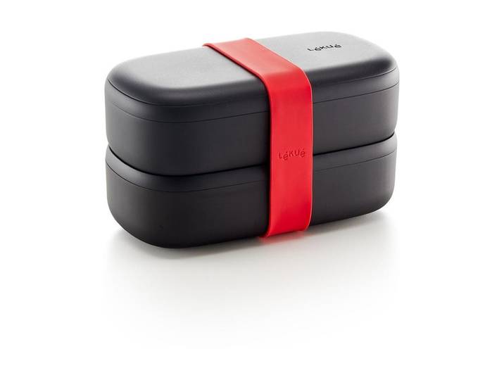Lunchbox Lékué To Go 1 Liter , schwarz, Kunststoff, Lebensmittelaufbewahrungsbehälter, Lunchbox