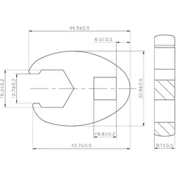 BGS Hahnenfußschlüssel Antrieb Innenvierkant 10 mm (3/8") SW 16 mm - 1756-16