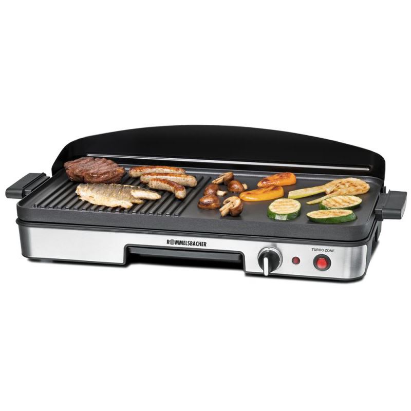 Rommelsbacher Elektrogrill BBQ 2003 (schwarz/edelstahl, 1.900 Watt)