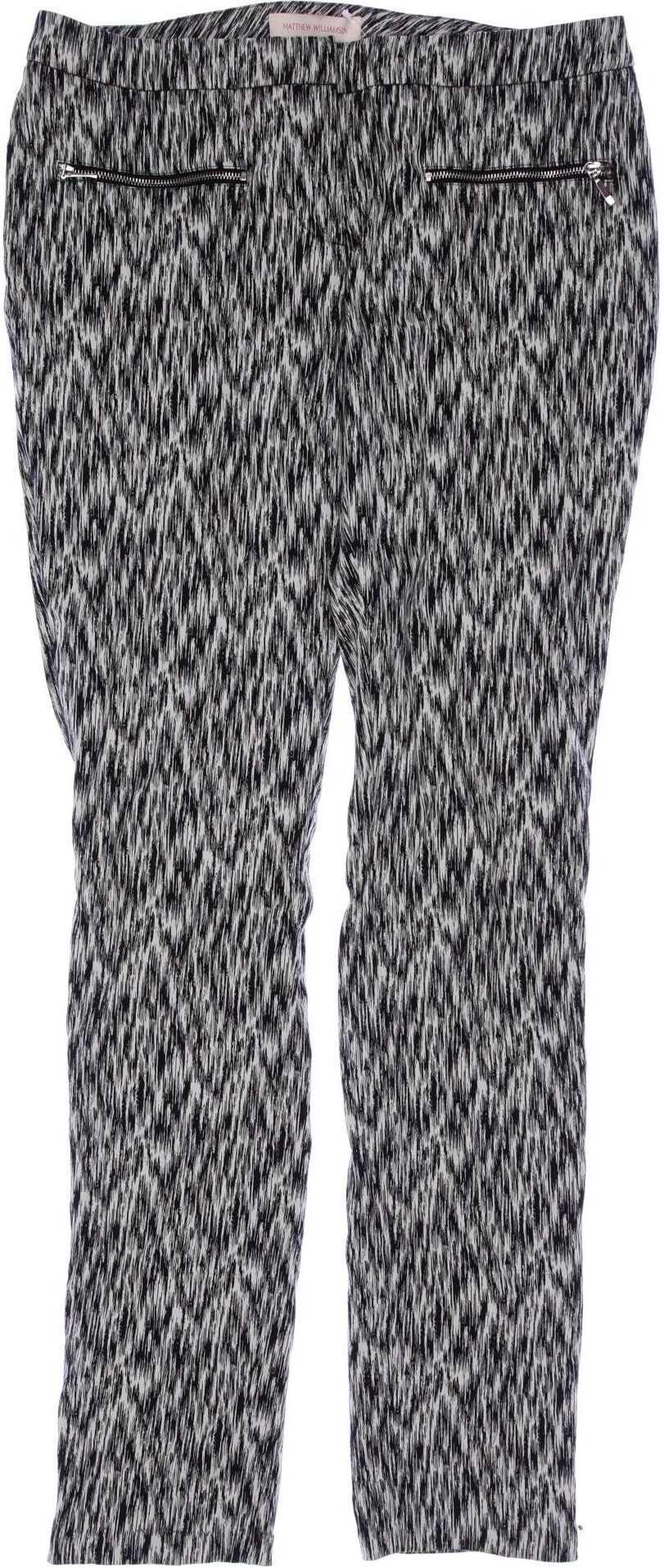 Matthew Williamson Damen Stoffhose, Grau, Gr. S (UK 8), Baumwolle / Synthetik / Elasthan - Second Hand