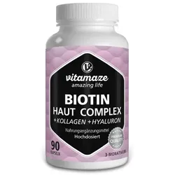BIOTIN HAUT Komplex hochdosiert+Kollagen Kapseln 90 St