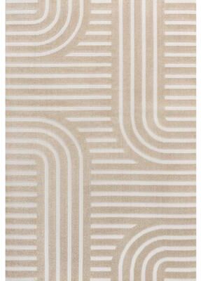 JONATHAN Y Finn High-Low MidCentury Modern Arch Stripe Two-Tone Indoor/Outdoor Rug