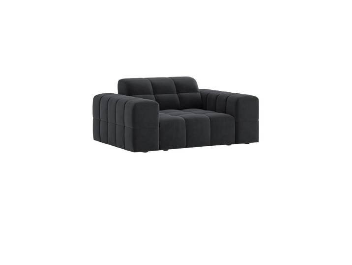 Design Sessel „Chicago“ Samt Grau chosen by Bloomingloft
