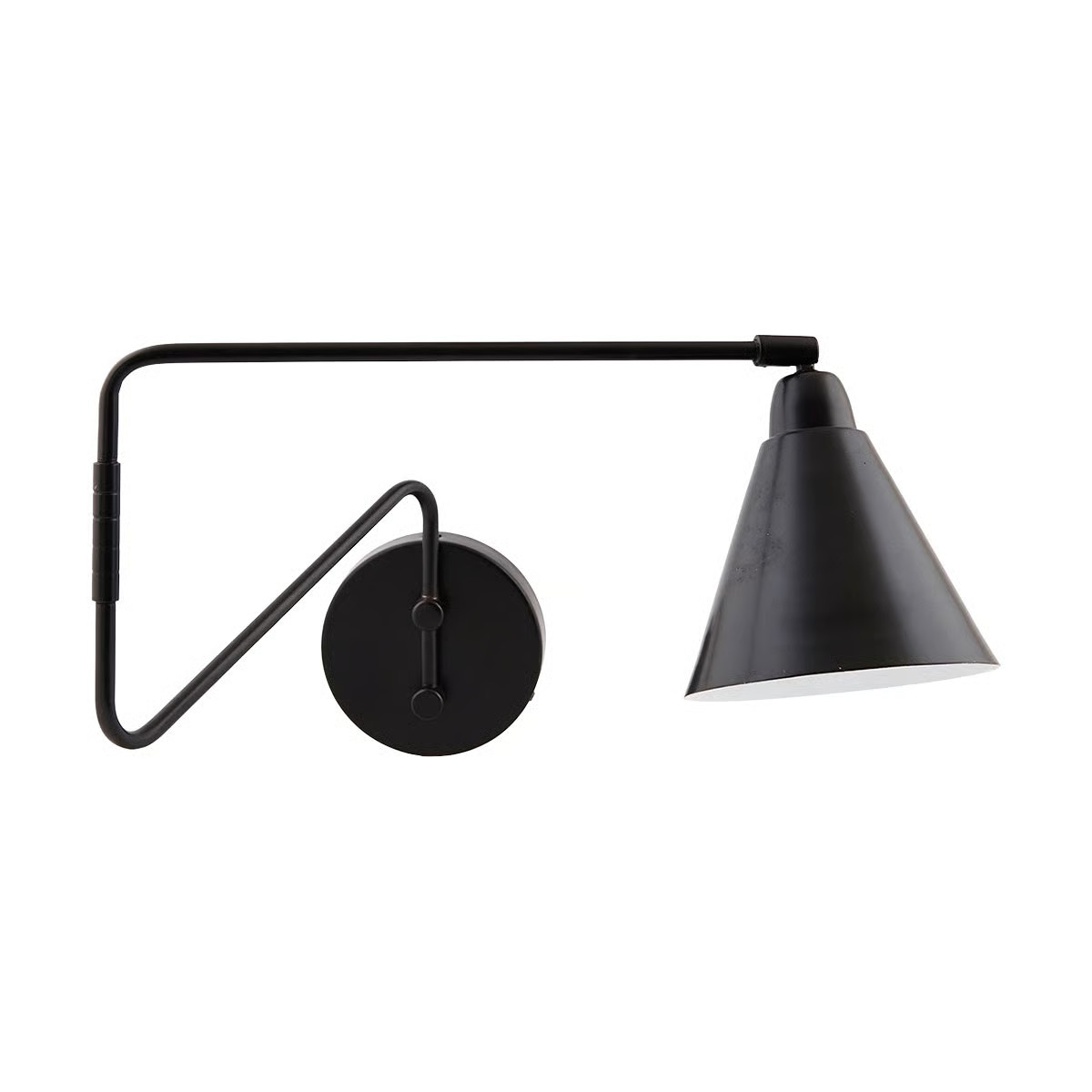 House Doctor Game wandlamp zwart metaal - Hoogte: 76 cm