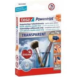 tesa Powerstrips »Transparent Large« 58810 bis 1kg transparent