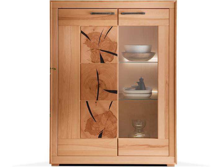 PASSERO Highboard I-R, Material Massivholz, Kernbuche geölt