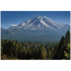 FOTOTAPETE Gebirge Wald Blau 400x280 cm