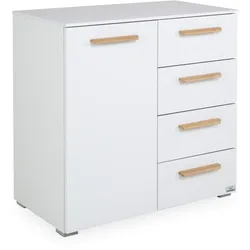 Kommode SANSIBAR USEDOM (BHT 80x81x42 cm) - weiß - BHT 80x81x42 cm