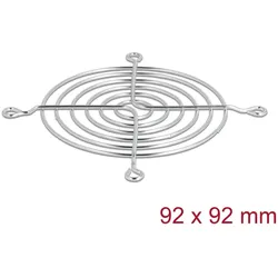 DELOCK Lüftergitter 92 x 92 mm silber
