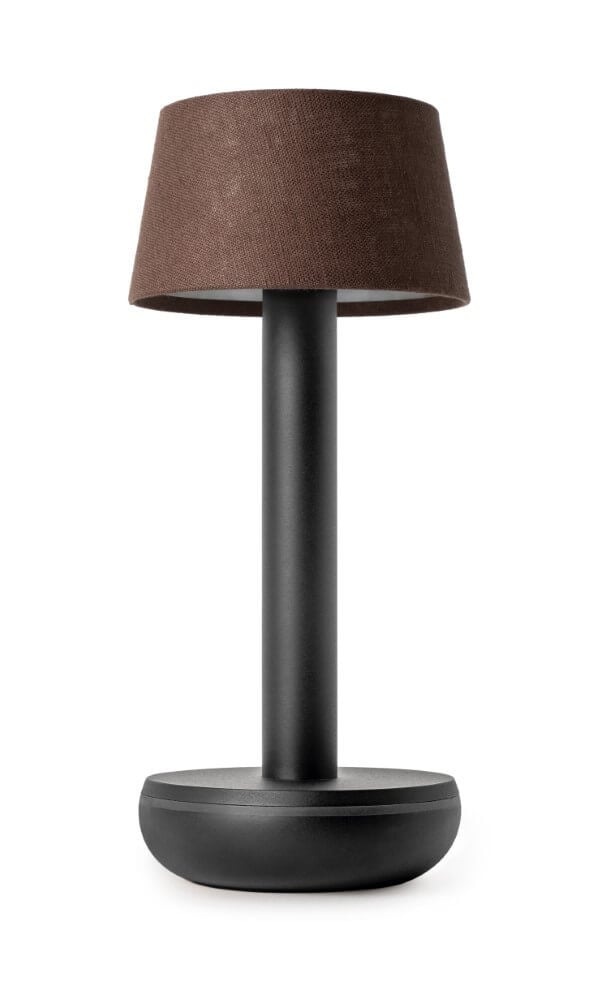 Humble Oplaadbare LED Tafellamp met Textiel - Black Brown