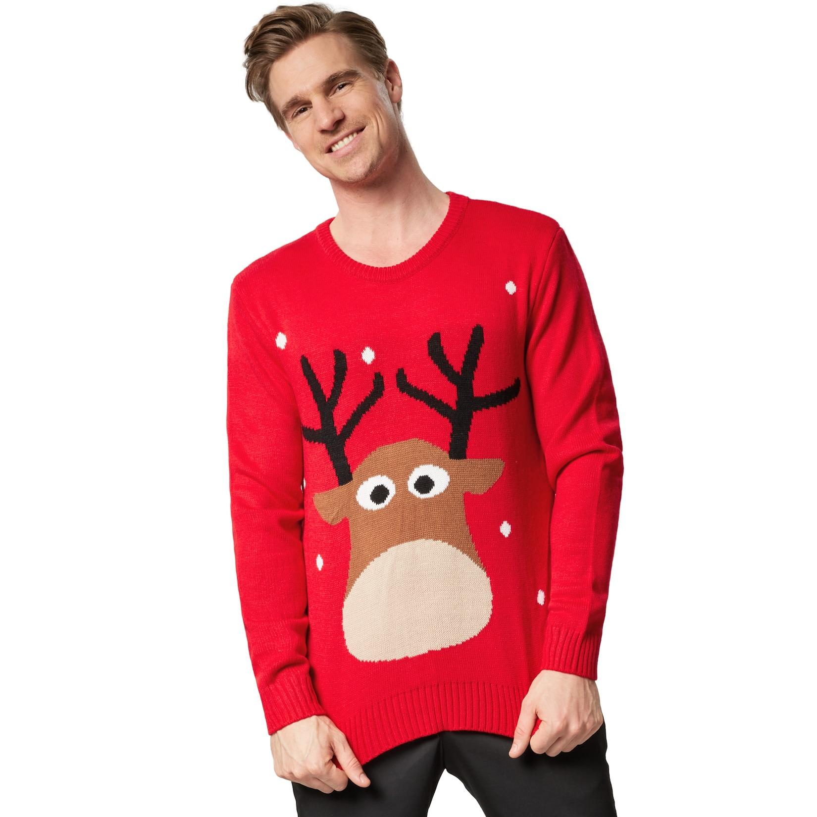 tectake® Weihnachtspullover reizendes Rentier