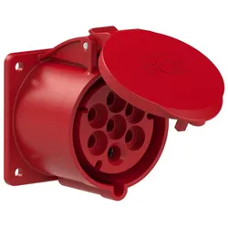PCE 327-6f7v CEE-Anbausteckdose (75x75mm) 32A 7p 6h IP44/IP54 3276f7v