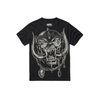 T-Shirt BRANDIT "Brandit Herren Motörhead T-Shirt Warpig Print", Herren, Gr. 6XL, schwarz, 100% Baumwolle, bedruckt, slim fit, Rundhals, Shirts T-Shirt