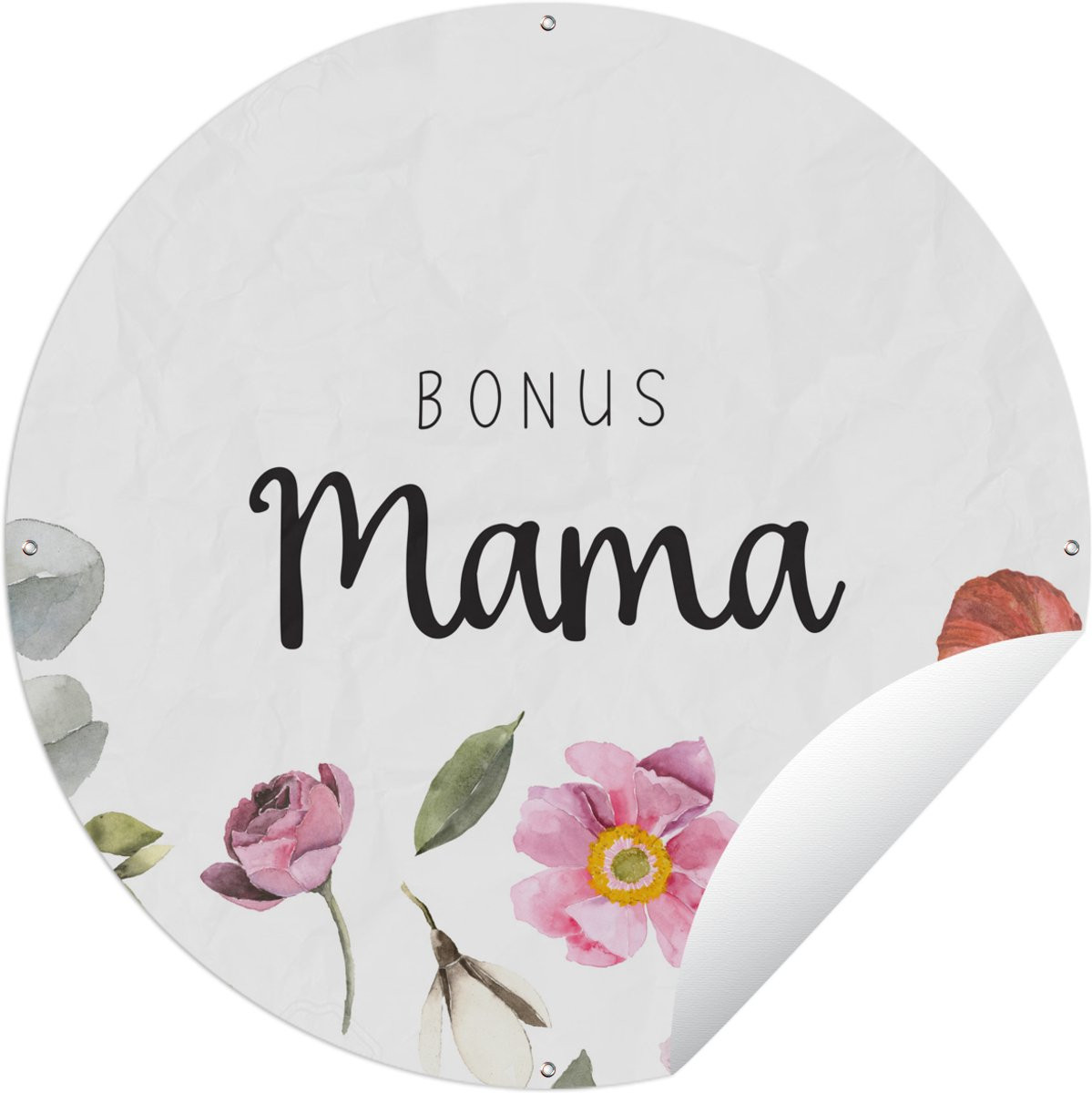 Ronde Tuinposter Tuincirkel Spreuken Mama - 150 x 150 cm