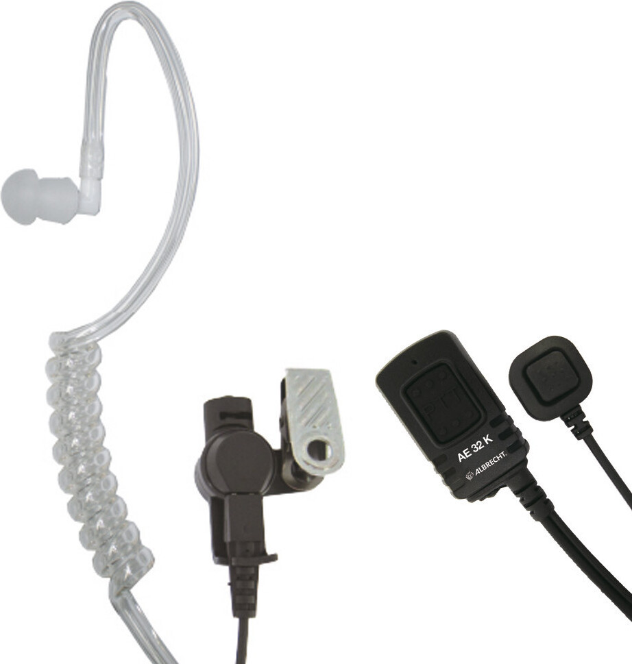 Albrecht AE 32 K Hoofdtelefoon met microfoon, Zwart, 0,2 - 0,005 MHz, 32 ohm