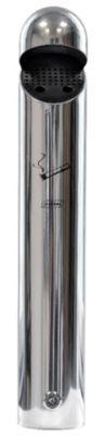 Wandascher Probbax, Volumen 1,7 l, verschließbar, mit Dach, B 76 x T 76 x H 460 mm, Edelstahl, edelstahlfarben