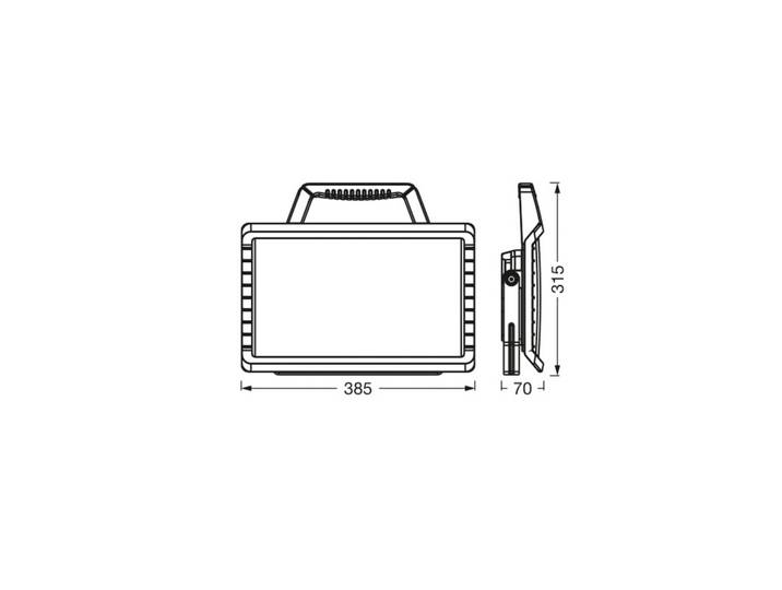 OSRAM LED-Akku-Arbeitslampe VALUE BATTERY, 26 W schwarz IP54 dimmbar, schwarz, Kunststoff