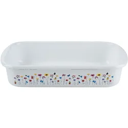 Kelomat Bratpfanne 35/23cm Flora 0433-070, Auflaufform, Weiss