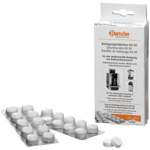 Bartscher Reinigungstabletten KV-20 173283, für Kaffeevollautomaten, 20 Tabletten