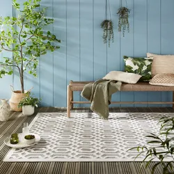 Outdoor-Teppich waschbar Grau-Beige 200 x 290 cm - STOUR   Kadima