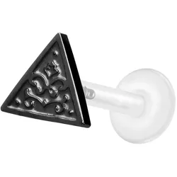PTFE Labret mit Innengewinde + Titan-Aufsatz DREIECK