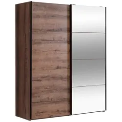FORTE Schwebetürenschrank Jacky 170 x 211 cm Holzoptik Schlammeiche