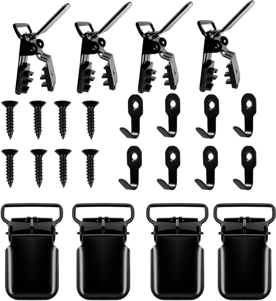 Wandtapijt Ophangsysteem met Decoratie Clips voor het Presenteren van Textiel, Breedte: 4,29 cm, Hoogte: 2,49 cm
