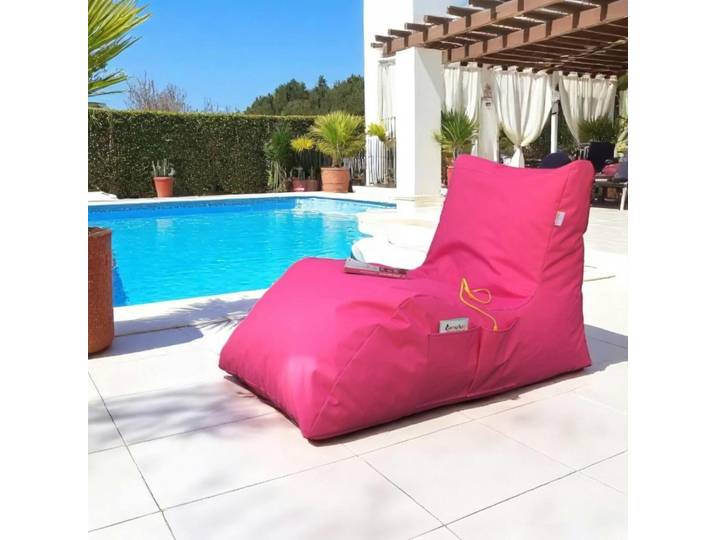 Bain de soleil / Pouf XXL en tissu ARTA - Rose