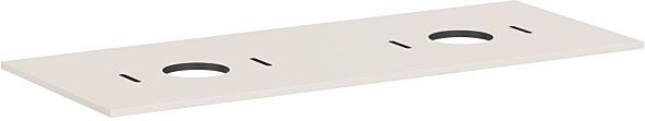Hansgrohe Xilesa E Konsole 54280780 1375x550mm, ohne Hahnloch, 2 Ausschnitte, sandbeige matt