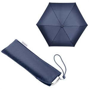 Samsonite Regenschirm Rain Pro Ultra Mini Flat, sturmfest, blau, manuell, Ø 88,5 cm, 22,5 cm, Taschenschirm