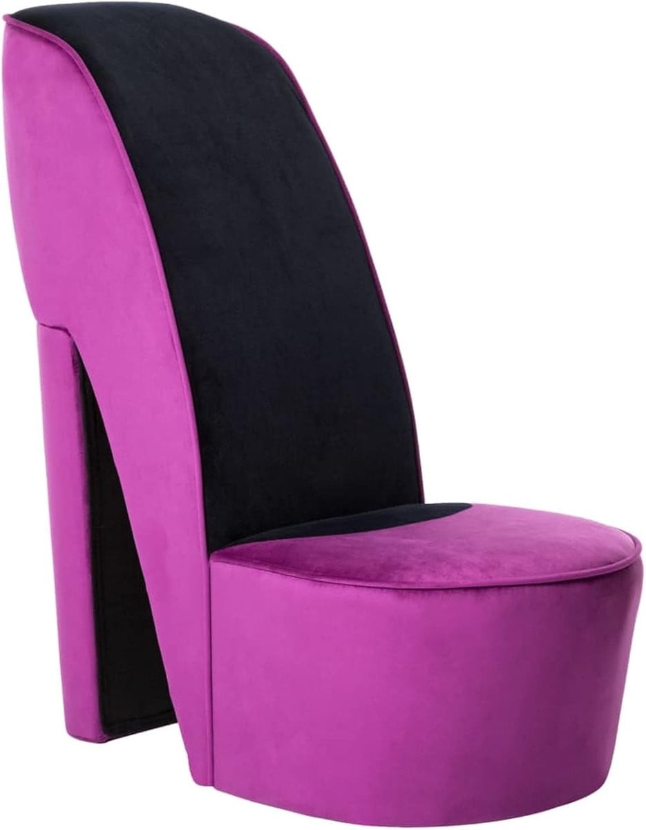 Paarse fluwelen design fauteuil Schoen Hak voor in de woonkamer