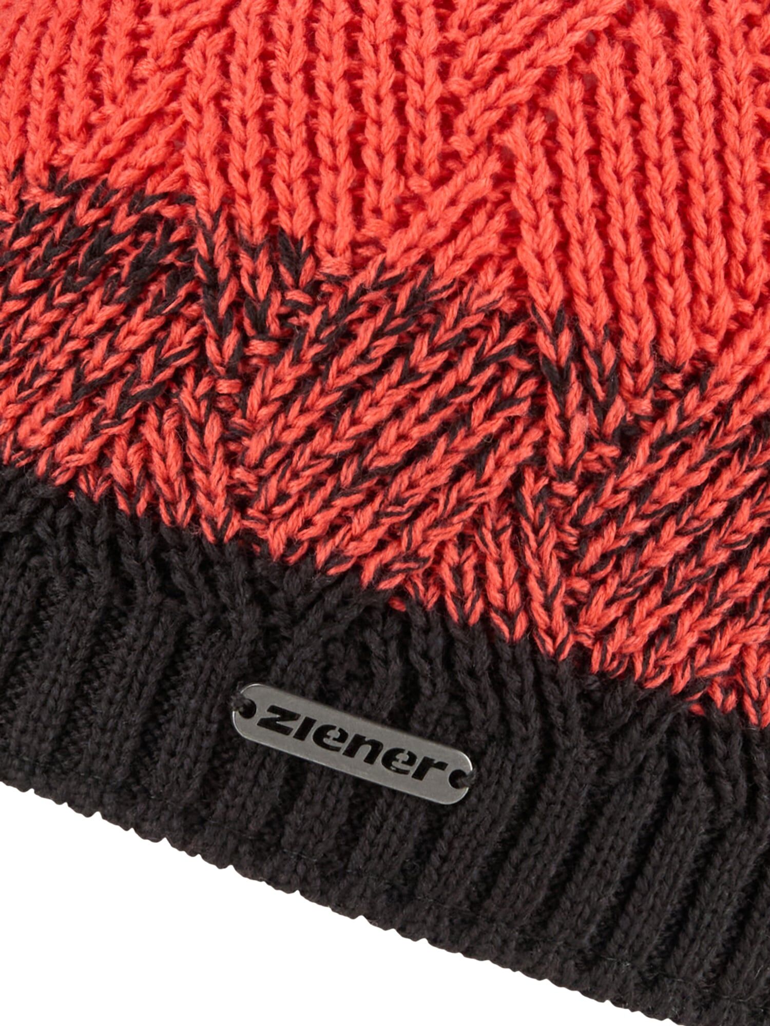 Strickmütze ZIENER "IXIA-Z DAMEN", Damen, rot, Materialmix, Mützen Strickmütze, warm, mit weichem Fleecefutter rot Einheitsgröße